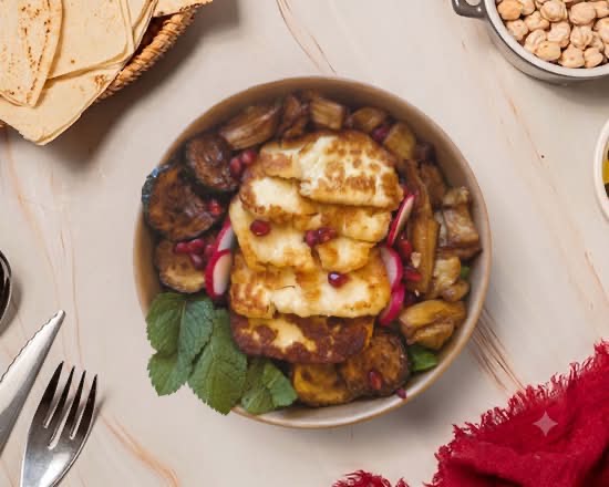 Salade halloumi